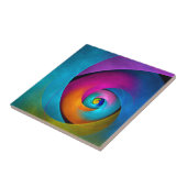 Modernes Abstraktes Blumenmuster Rosa Blaues Muste Fliese (Seite)