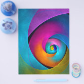 Modernes Abstraktes Blumenmuster Rosa Blaues Muste Flyer (Einzeln)