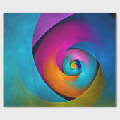 Modernes Abstraktes Blumenmuster Rosa Blaues Muste Geschenkpapier (Flach)