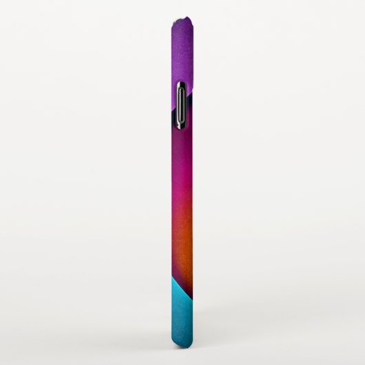 Modernes Abstraktes Blumenmuster Rosa Blaues Muste iPhone Hülle (Rechte Seite)