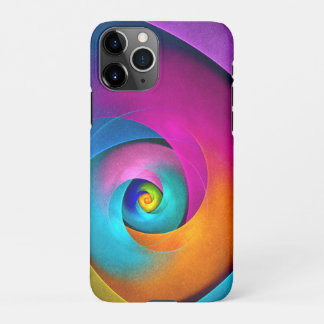 Modernes Abstraktes Blumenmuster Rosa Blaues Muste iPhone 11Pro Hülle