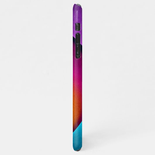 Modernes Abstraktes Blumenmuster Rosa Blaues Muste iPhone Hülle (Linke Seite)