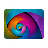 Modernes Abstraktes Blumenmuster Rosa Blaues Muste Magnet (Horizontal)