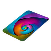 Modernes Abstraktes Blumenmuster Rosa Blaues Muste Magnet (Linke Seite)