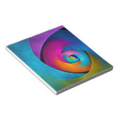 Modernes Abstraktes Blumenmuster Rosa Blaues Muste Notizblock (angewinkelt)