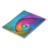 Modernes Abstraktes Blumenmuster Rosa Blaues Muste Notizblock (Rotiert)