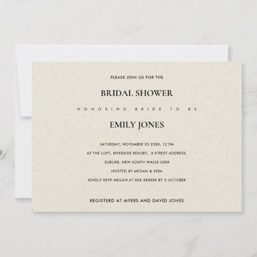 MODERNES ABSTRAKTES BLUSH-BRAUTPARTY DANKESKARTE (Rückseite)