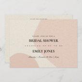 MODERNES ABSTRAKTES BLUSH-BRAUTPARTY DANKESKARTE (Vorne/Hinten)