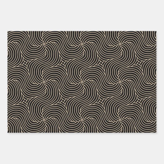 Modernes Abstraktes Bohemisches Gemustert Geschenkpapier Set (Vorderseite 3)