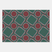 Modernes Abstraktes Bohemisches Gemustert Geschenkpapier Set (Vorderseite 2)