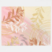 Modernes Abstraktes botanisches Fall Leaf Fleecedecke (Vorderseite (Horizontal))