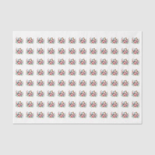 Modernes abstraktes botanisches Gewebe Seidenpapier (Vorderseite)