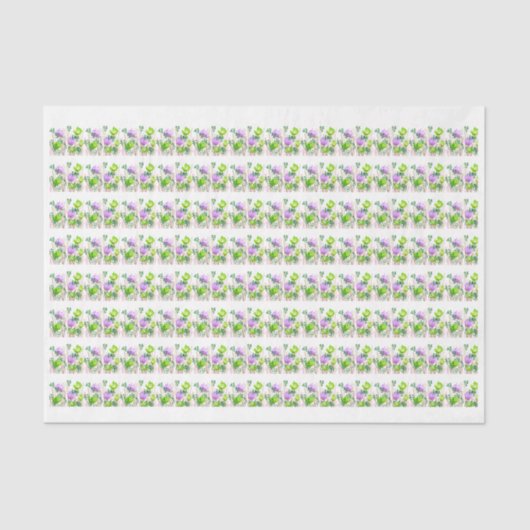 Modernes abstraktes botanisches Gewebe Seidenpapier (Vorderseite)