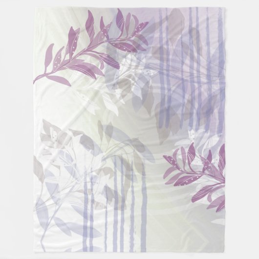 Modernes Abstraktes botanisches Leaf Fleecedecke (Vorderseite)