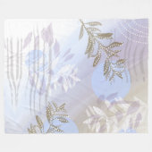 Modernes Abstraktes botanisches Leaf Fleecedecke (Vorderseite (Horizontal))