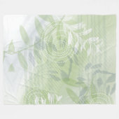 Modernes Abstraktes botanisches Leaf Fleecedecke (Vorderseite (Horizontal))