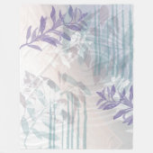 Modernes Abstraktes botanisches Leaf Fleecedecke (Vorderseite)