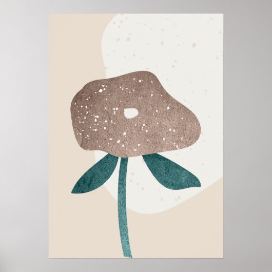 Modernes Abstraktes Botanisches Leaf Wall Art Post Poster (Vorne)