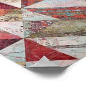 Modernes Abstraktes botanisches Patchwork Poster (Ecke)