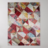 Modernes Abstraktes botanisches Patchwork Poster (Vorne)