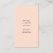 Modernes Abstraktes botanisches Visitenkarte (Rückseite)