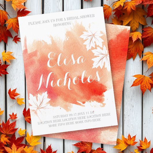 Modernes abstraktes Brautparty der Wasserfarben Einladung