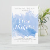 Modernes abstraktes Brautparty in Aquarell Einladung (Stehend Vorderseite)