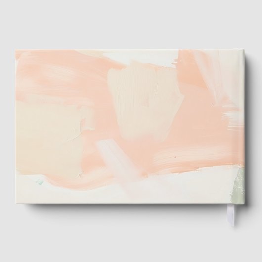 Modernes Abstraktes Brautparty zur Malerei Gästebuch (Rückseite)