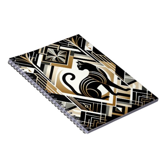 Modernes Abstraktes Cat Notebook Notizblock (Rechte Seite)