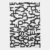 Modernes, abstraktes, chaotisches Schriftbild Geschirrtuch (Vertikal)