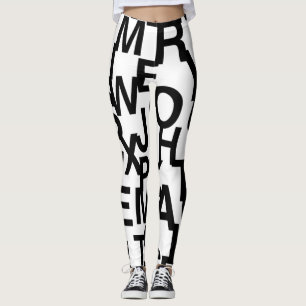 Modernes, abstraktes, chaotisches Schriftbild Leggings