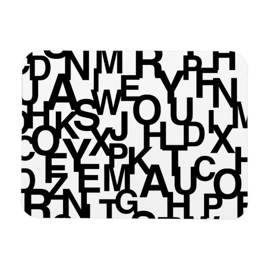 Modernes, abstraktes, chaotisches Schriftbild Magnet (Horizontal)