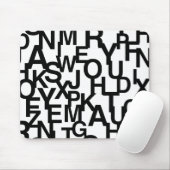 Modernes, abstraktes, chaotisches Schriftbild Mousepad (Mit Mouse)