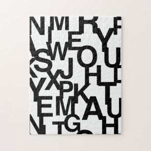 Modernes, abstraktes, chaotisches Schriftbild Puzzle