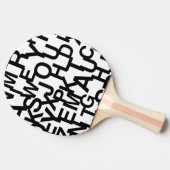 Modernes, abstraktes, chaotisches Schriftbild Tischtennis Schläger (Seitenansicht)