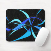 Modernes abstraktes cooles blaues mousepad (Mit Mouse)