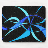 Modernes abstraktes cooles blaues mousepad (Vorne)