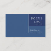 Modernes Abstraktes Corporate Blue & White Visitenkarte (Rückseite)