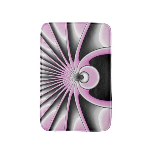 Modernes Abstraktes Crazy Fraktal Art Muster Badematte (Vorderseite Vertikal)