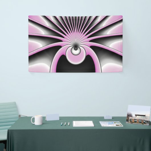 Modernes Abstraktes Crazy Fraktal Art Muster Banner (Messeveranstaltung)