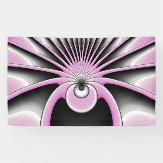 Modernes Abstraktes Crazy Fraktal Art Muster Banner (Horizontal)