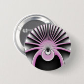 Modernes Abstraktes Crazy Fraktal Art Muster Button (Vorne & Hinten)