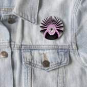 Modernes Abstraktes Crazy Fraktal Art Muster Button (Beispiel)