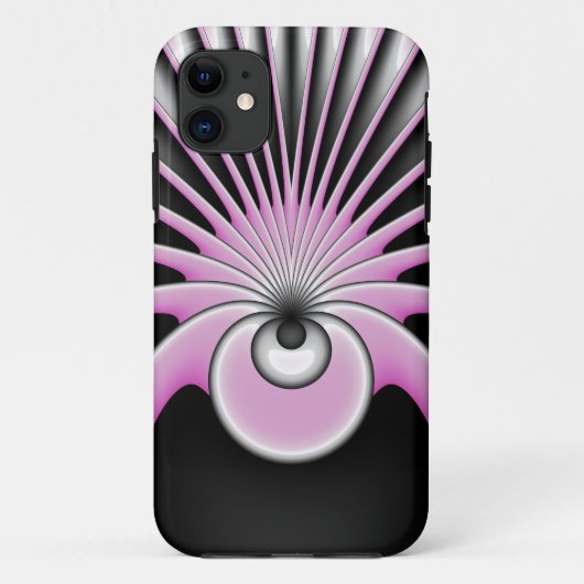 Modernes Abstraktes Crazy Fraktal Art Muster Case-Mate iPhone Hülle (Rückseite)