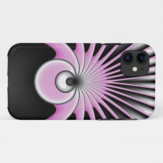 Modernes Abstraktes Crazy Fraktal Art Muster Case-Mate iPhone Hülle (Rückseite (Horizontal))