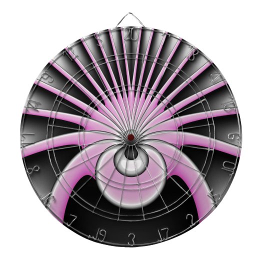 Modernes Abstraktes Crazy Fraktal Art Muster Dartscheibe (vorne)