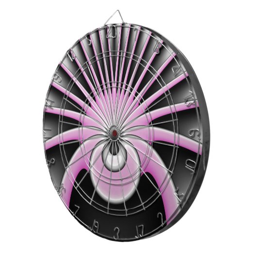 Modernes Abstraktes Crazy Fraktal Art Muster Dartscheibe (Vorderseite rechts)