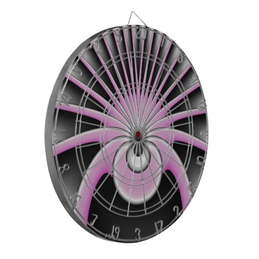 Modernes Abstraktes Crazy Fraktal Art Muster Dartscheibe (Vorderseite Links)