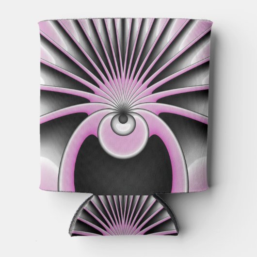 Modernes Abstraktes Crazy Fraktal Art Muster Dosenkühler (Vorderseite)