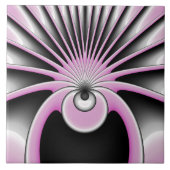 Modernes Abstraktes Crazy Fraktal Art Muster Fliese (Vorderseite)